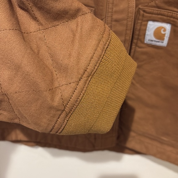 Carhartt women’s size large 12/14 canvas snap-front shirt jacket - Picture 7 of 13